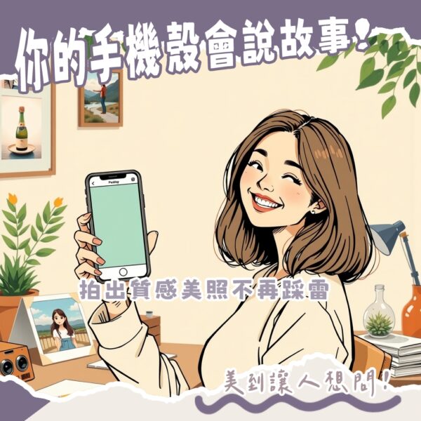 客製化手機殼照片：展示寵物、情侶與家庭合照手機殼，強調高解析度與構圖技巧，創造獨一無二的隨身回憶。