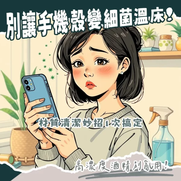 手機殼清潔妙招圖解，教你如何清洗透明、矽膠、皮革等各種手機殼材質，保持潔淨與健康。