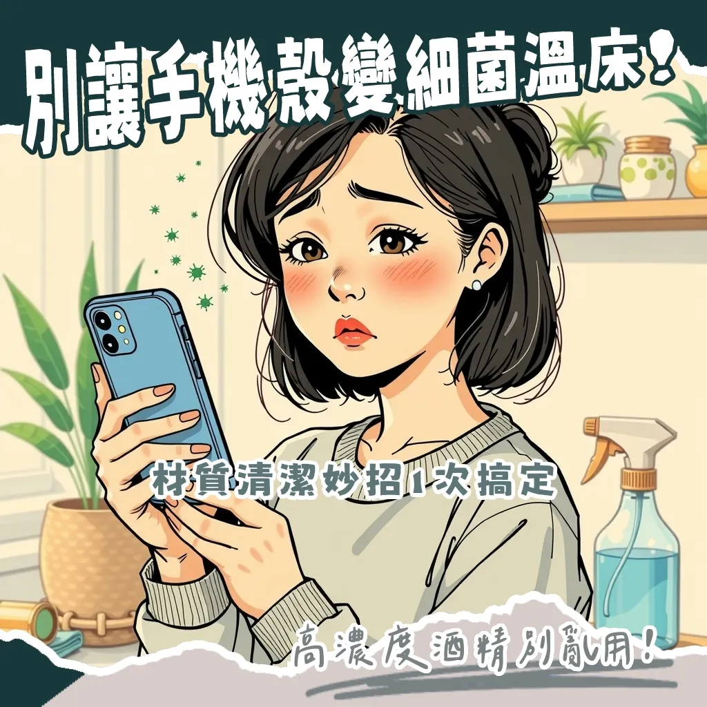 手機殼清潔妙招圖解,教你如何清洗透明、矽膠、皮革等各種手機殼材質,保持潔淨與健康。