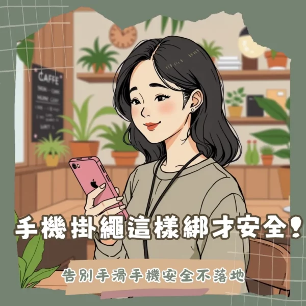 手機掛繩怎麼綁的示意圖，展示通用掛繩夾片安裝於手機殼充電孔，並與手機掛繩連接的畫面，幫助讀者理解綁法。