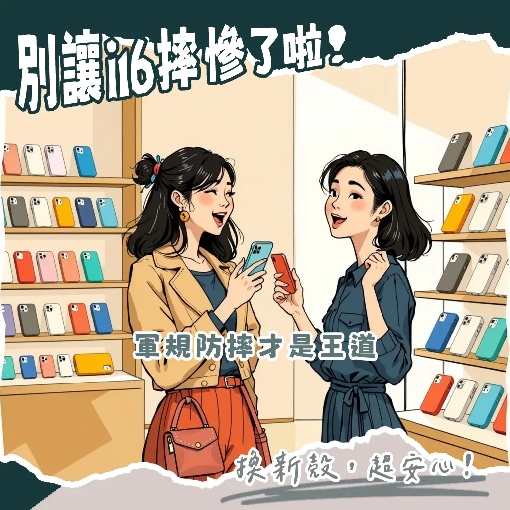 iPhone 16手機殼推薦選購指南，涵蓋軍規防摔、MagSafe兼容、鏡頭加高設計，並探討拍攝按鈕開孔與尺寸變動，CASETiFY、犀牛盾、UAG等品牌保護殼介紹。