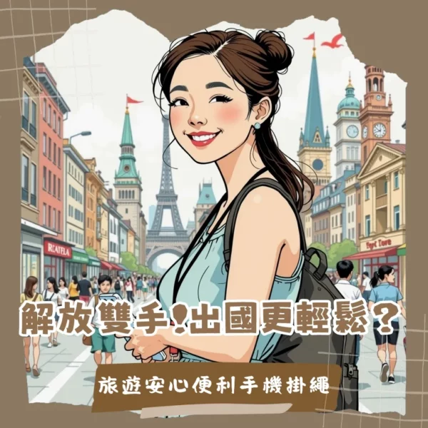 出國旅遊必備手機吊繩,斜背設計防盜防丟,解放雙手輕鬆拍照查地圖,選購寬版、可調式款式更舒適便利。