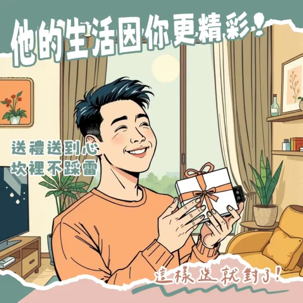 男生實用禮物指南，涵蓋職場、生活、興趣等多方面禮物推薦，讓送禮不踩雷。