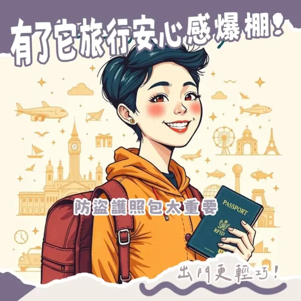 防盜護照包選購指南：了解RFID與防割裂材質，讓妳的證件包更安全，旅行無憂。