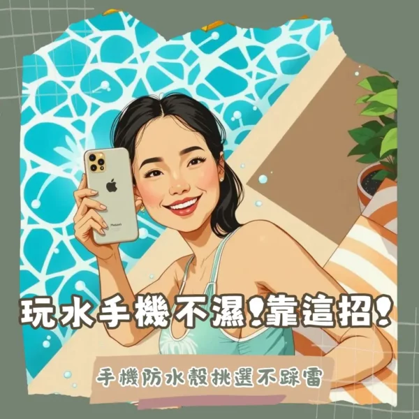 防水手機殼挑選指南,包括防水袋與硬殼式防水殼的用途與差異,確保手機在水域活動中獲得最佳保護,適合海邊、潛水與浮潛。