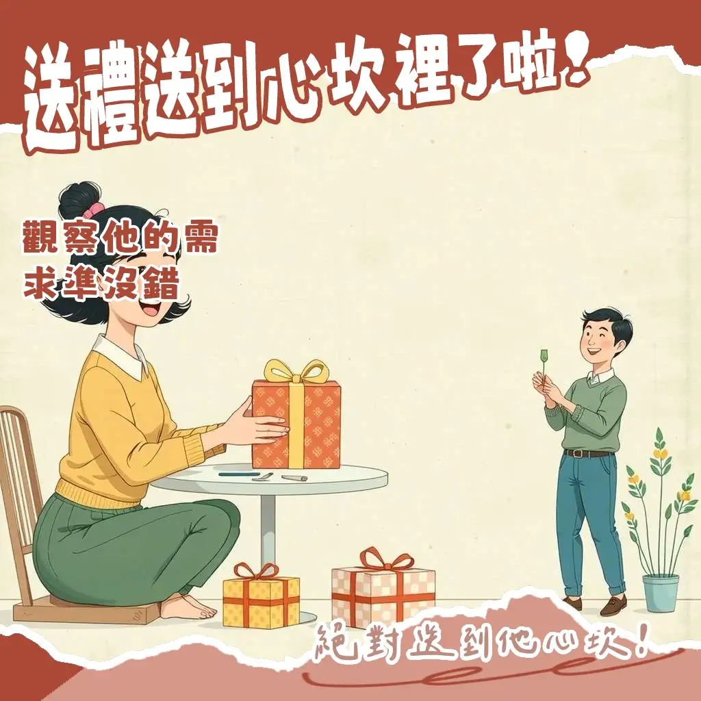 男友生日禮物挑選指南,涵蓋3C、生活用品與個人配件的多元禮物建議。