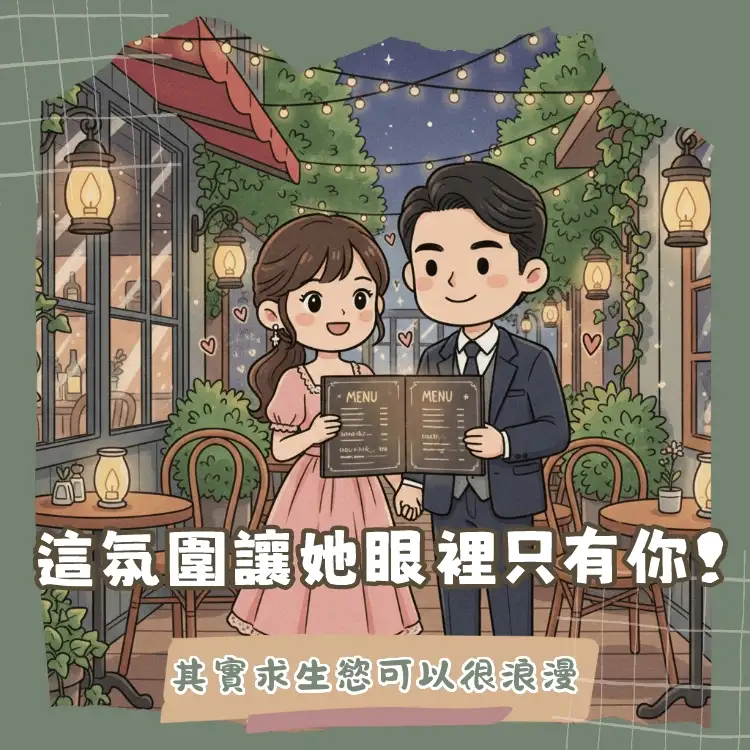 2026情人節餐廳推薦攻略，精選高空景觀餐廳與質感餐酒館用餐氛圍示意圖